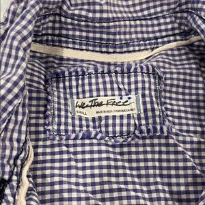 We The Free Lavender Gingham Top
